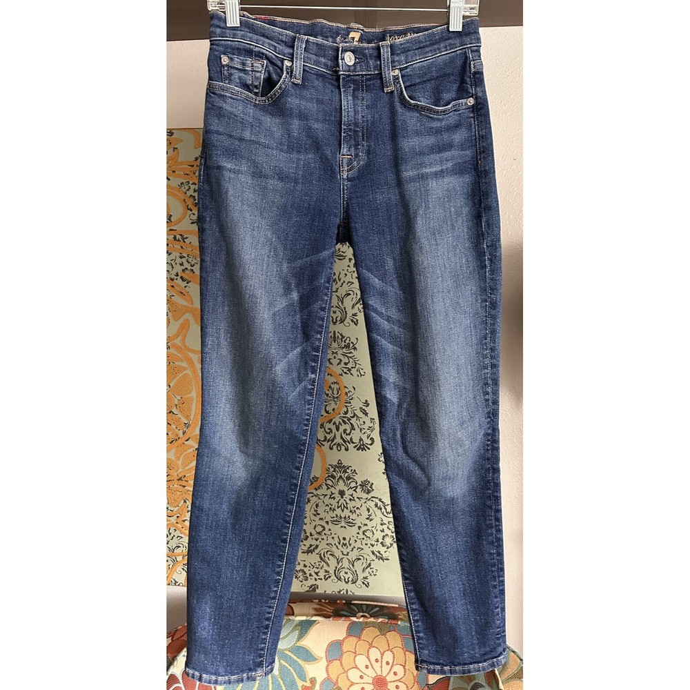 Seven 7 For All Mankind Roxanne Ankle Skinny Jeans Denim Pants Blue 27
